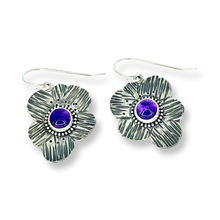 Load image into Gallery viewer, Defiance Collection-Blanca Peak Wild Flower Earrings Argentiun Silver,Amtheyst
