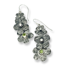 Load image into Gallery viewer, Defiance Collection- Waterfall Earring Argentium, Peridot
