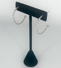 Load image into Gallery viewer, Earrings: Twisted Half Hoop - Argentium Silver

